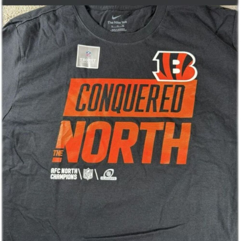 Nike Cincinnati Bengals 2022 AFC North Champions Men's L NIB Conquered North